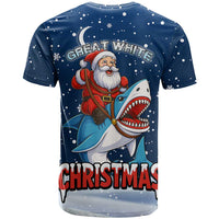 Great White Christmas Shark Christmas T Shirt Funny Xmas Holiday Patterns - Wonder Print Shop