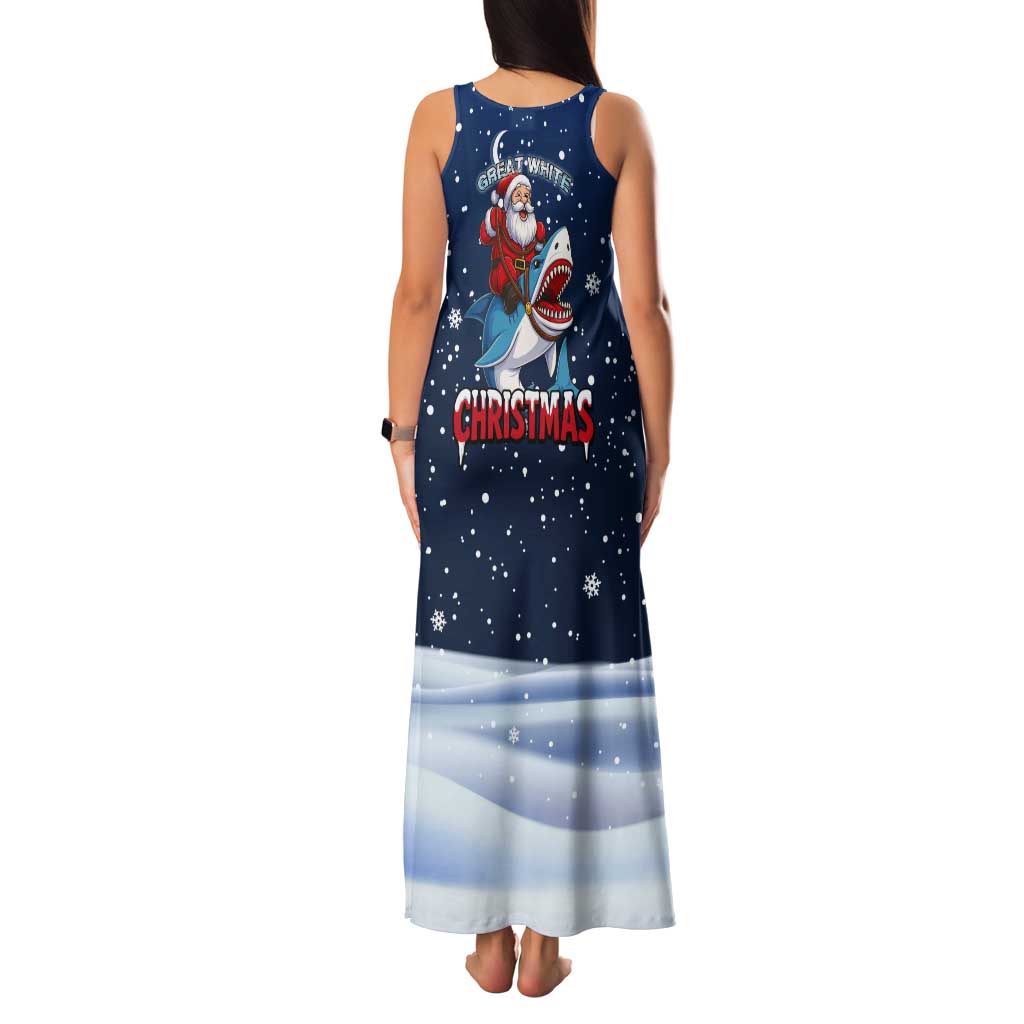 Great White Christmas Shark Christmas Tank Maxi Dress Funny Xmas Holiday Patterns - Wonder Print Shop