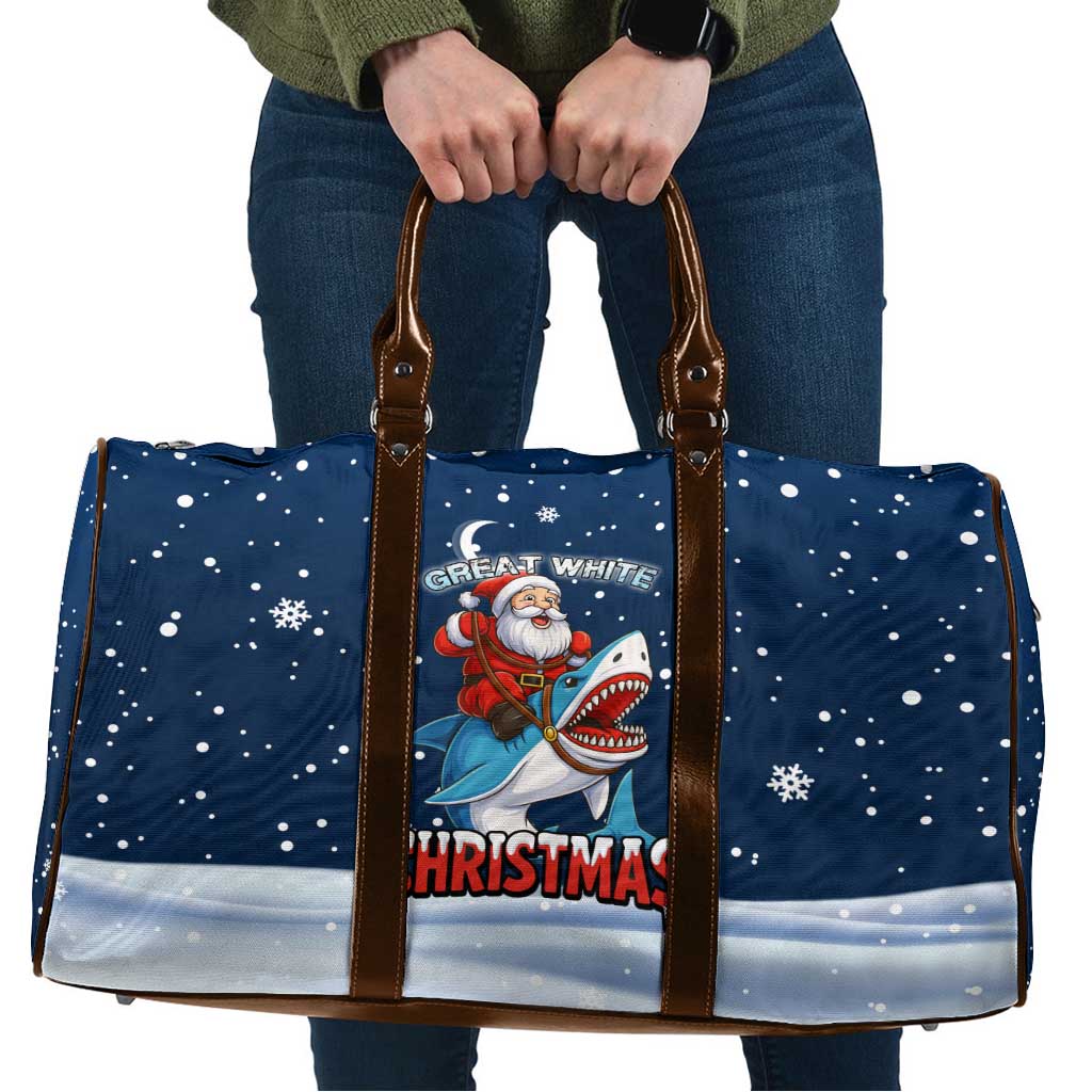 Great White Christmas Shark Christmas Travel Bag Funny Xmas Holiday Patterns - Wonder Print Shop