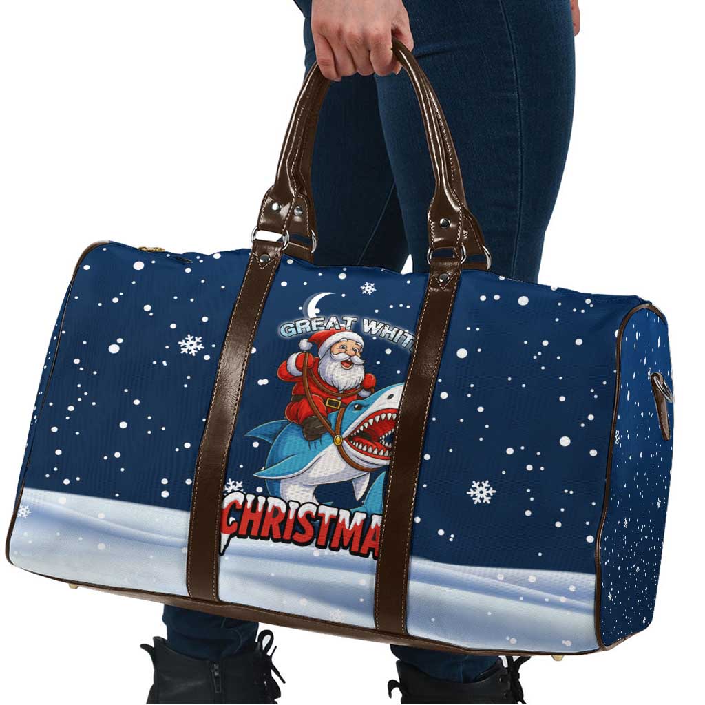 Great White Christmas Shark Christmas Travel Bag Funny Xmas Holiday Patterns - Wonder Print Shop