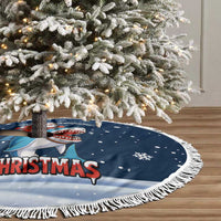 Great White Christmas Shark Christmas Tree Skirt Funny Xmas Holiday Patterns - Wonder Print Shop