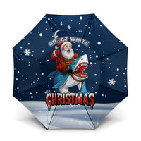Great White Christmas Shark Christmas Umbrella Funny Xmas Holiday Patterns - Wonder Print Shop