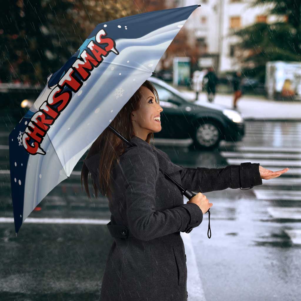 Great White Christmas Shark Christmas Umbrella Funny Xmas Holiday Patterns - Wonder Print Shop