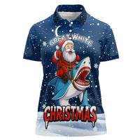 Great White Christmas Shark Christmas Women Polo Shirt Funny Xmas Holiday Patterns - Wonder Print Shop