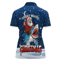 Great White Christmas Shark Christmas Women Polo Shirt Funny Xmas Holiday Patterns - Wonder Print Shop