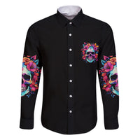 I'm Not A B I'm Just Honest Skull Roses Colorful Family Matching Puletasi Dress and Hawaiian Shirt - Wonder Print Shop