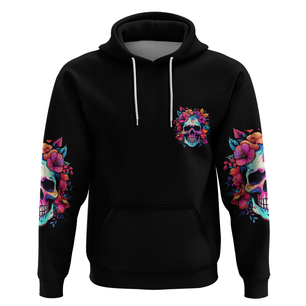 I'm Not A B I'm Just Honest Skull Roses Colorful Hoodie - Wonder Print Shop