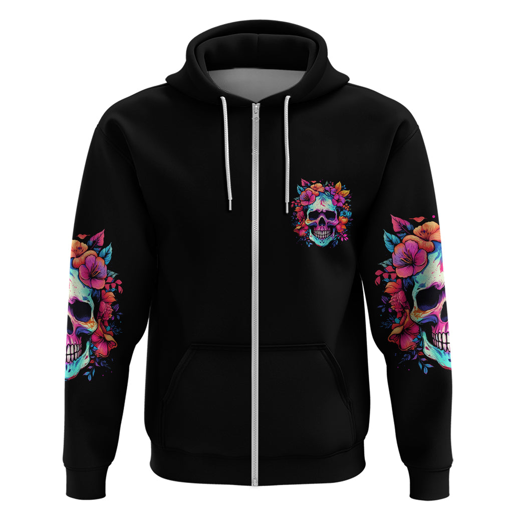 I'm Not A B I'm Just Honest Skull Roses Colorful Hoodie - Wonder Print Shop