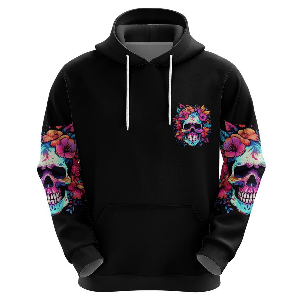 I'm Not A B I'm Just Honest Skull Roses Colorful Hoodie - Wonder Print Shop