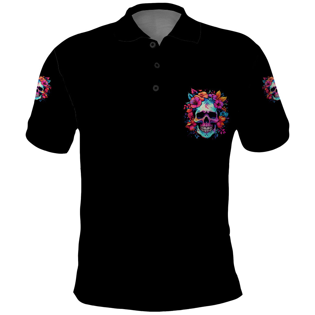 I'm Not A B I'm Just Honest Skull Roses Colorful Polo Shirt - Wonder Print Shop