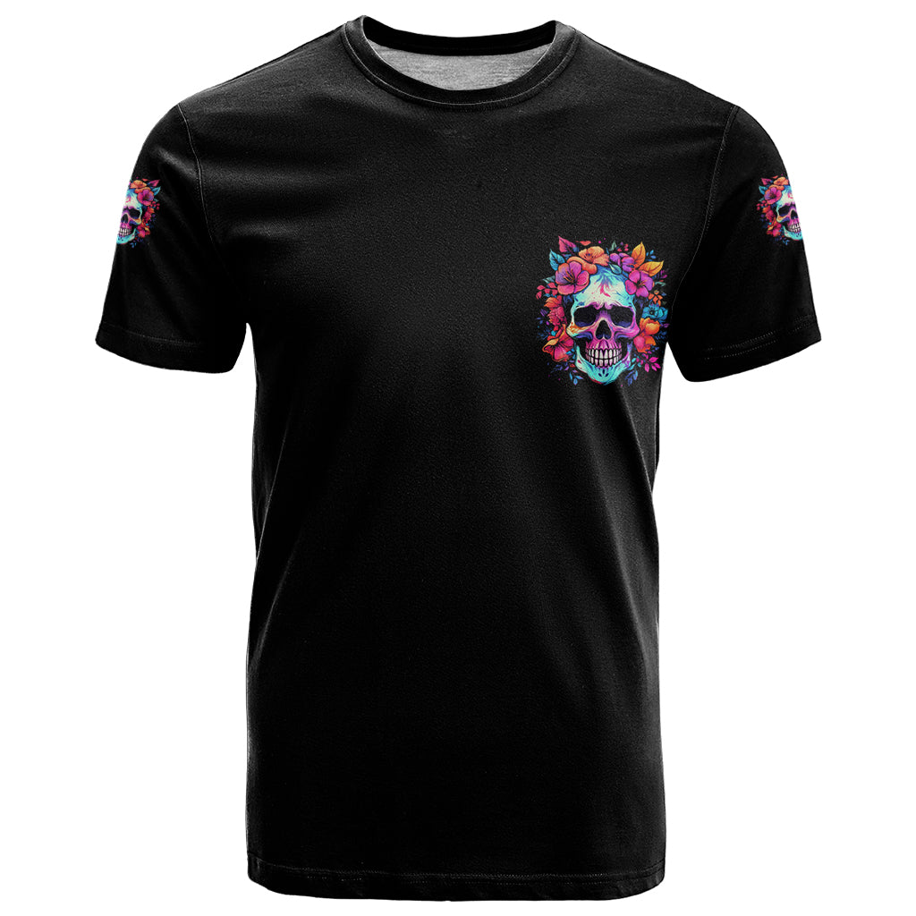 I'm Not A B I'm Just Honest Skull Roses Colorful T Shirt - Wonder Print Shop