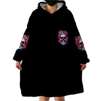 I'm Not A B I'm Just Honest Skull Roses Colorful Wearable Blanket Hoodie - Wonder Print Shop
