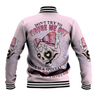 Don't Try To Figure Me Out Baseball Jacket - Wonder Print Shop