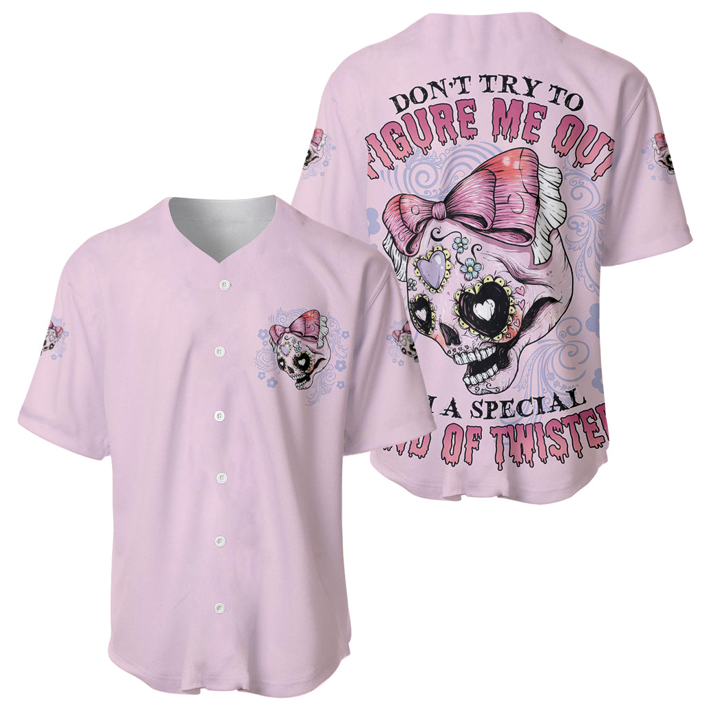Don't Try To Figure Me Out Baseball Jersey - Wonder Print Shop