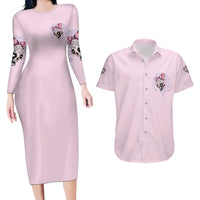 Don't Try To Figure Me Out Couples Matching Long Sleeve Bodycon Dress and Hawaiian Shirt - Wonder Print Shop