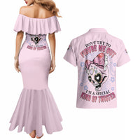 Don't Try To Figure Me Out Couples Matching Mermaid Dress and Hawaiian Shirt - Wonder Print Shop
