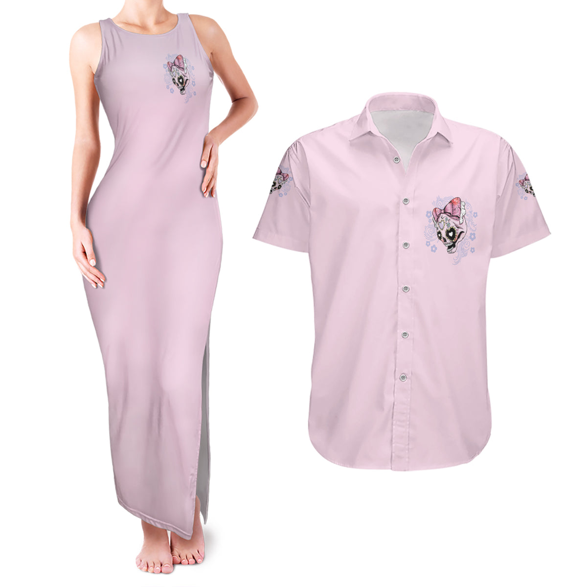 Don't Try To Figure Me Out Couples Matching Tank Maxi Dress and Hawaiian Shirt - Wonder Print Shop