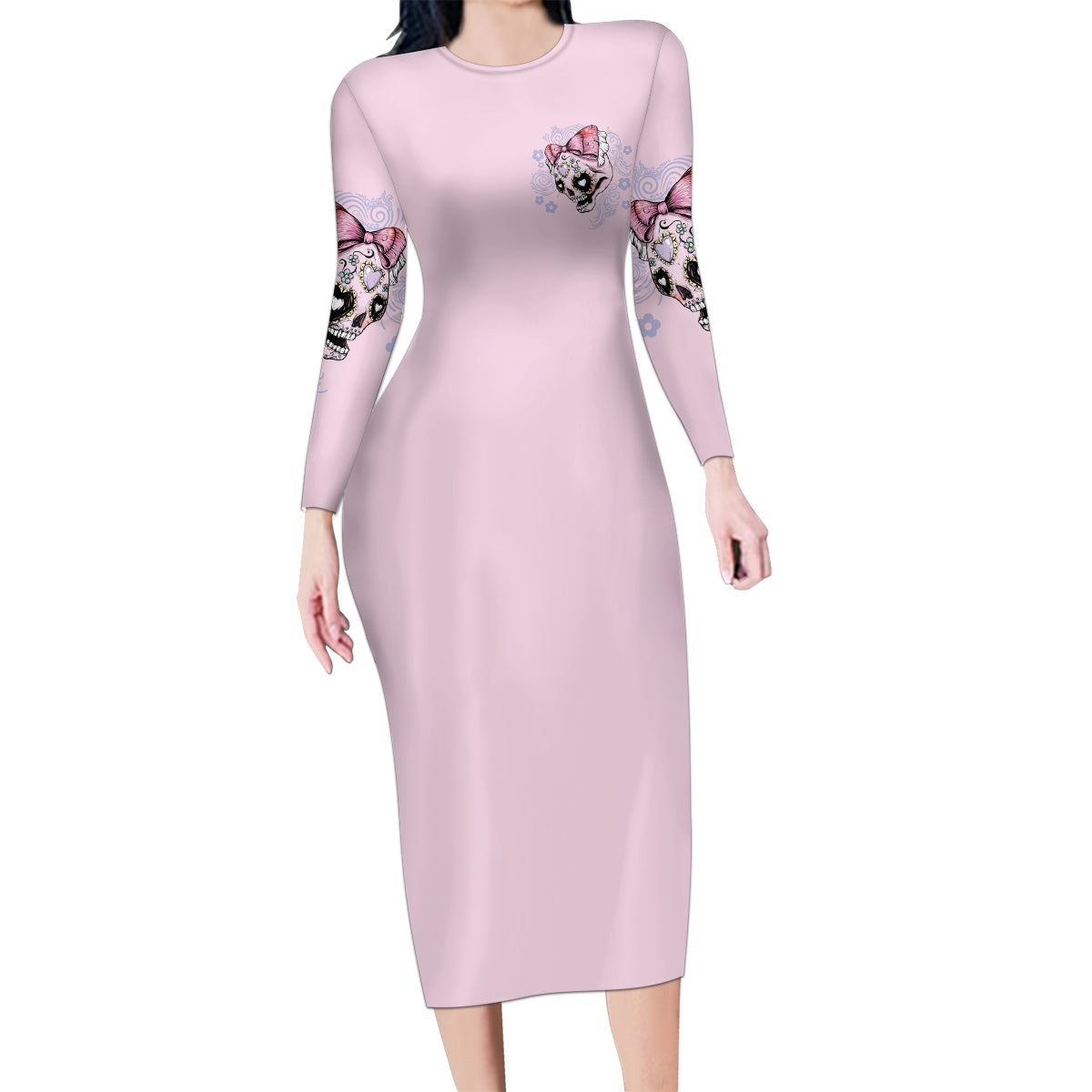 Don't Try To Figure Me Out Family Matching Long Sleeve Bodycon Dress and Hawaiian Shirt - Wonder Print Shop