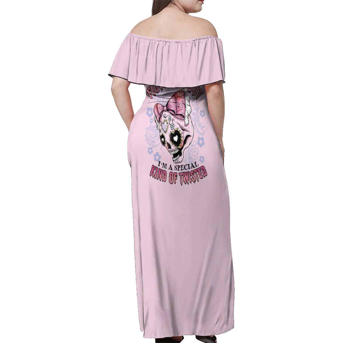 Don't Try To Figure Me Out Family Matching Off Shoulder Maxi Dress and Hawaiian Shirt - Wonder Print Shop