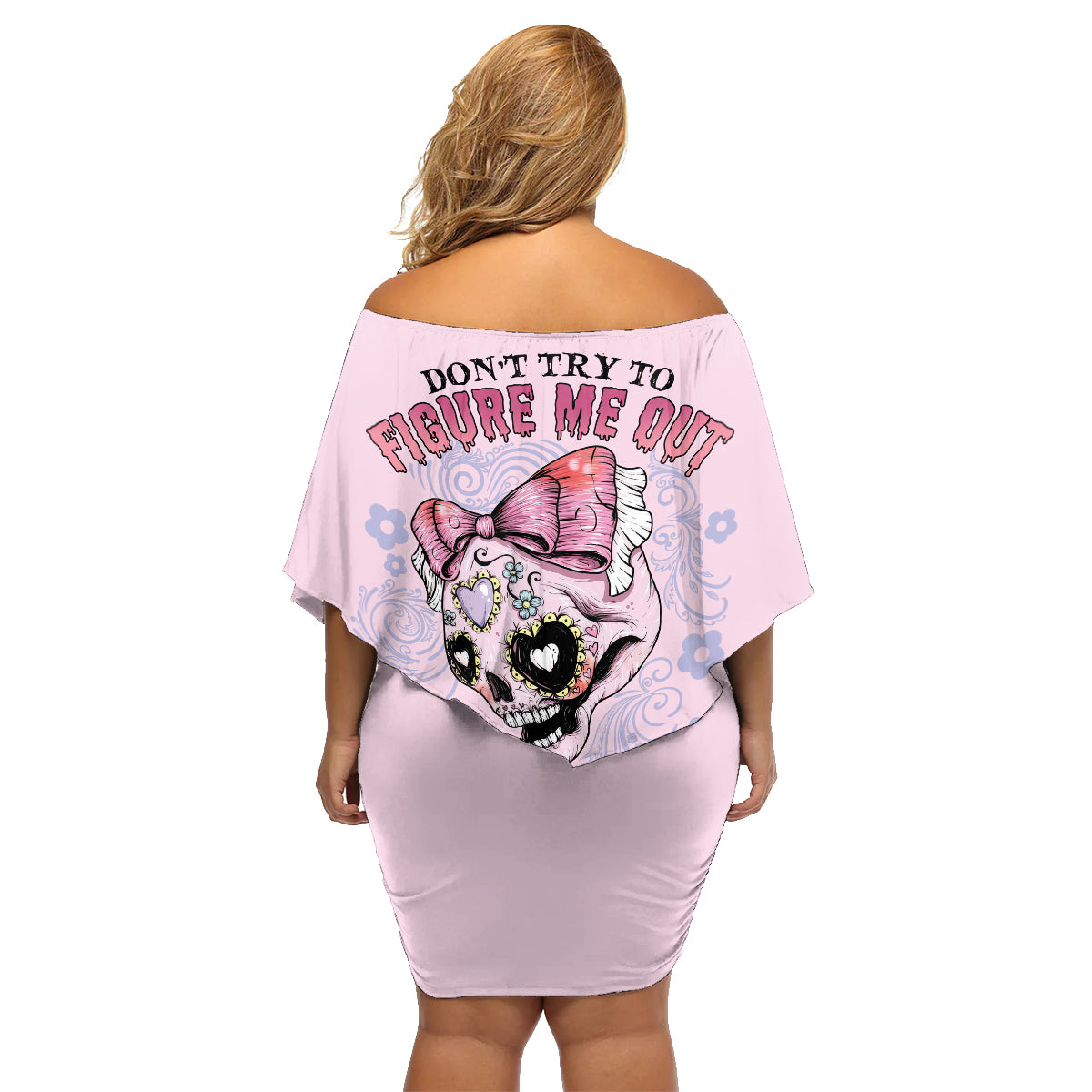 Don't Try To Figure Me Out Family Matching Off Shoulder Short Dress and Hawaiian Shirt - Wonder Print Shop