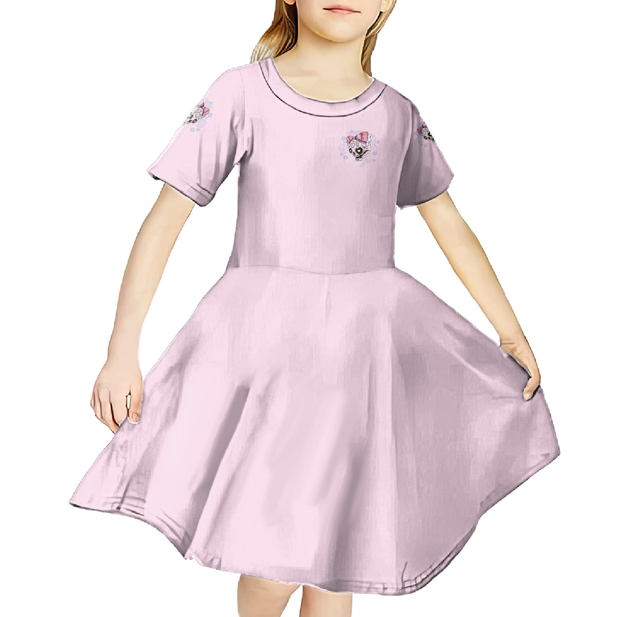 Don't Try To Figure Me Out Kid Short Sleeve Dress - Wonder Print Shop