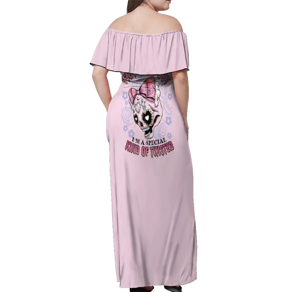 Don't Try To Figure Me Out Off Shoulder Maxi Dress - Wonder Print Shop