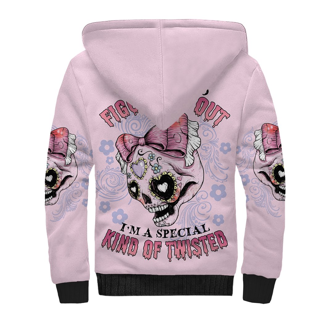 Don't Try To Figure Me Out Sherpa Hoodie - Wonder Print Shop