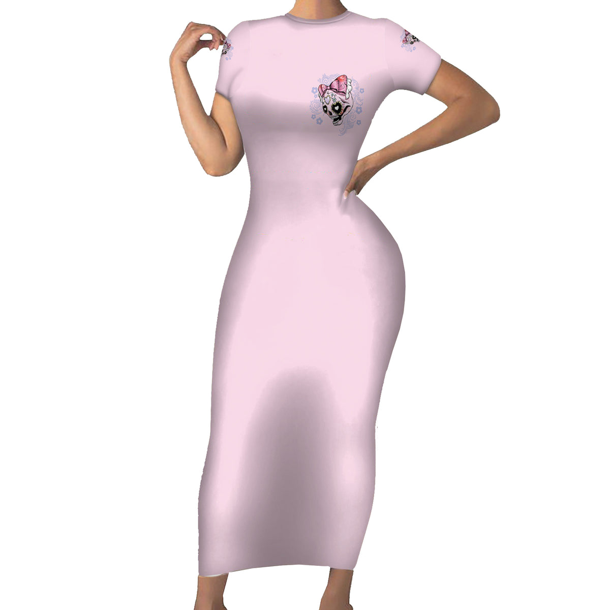 Don't Try To Figure Me Out Short Sleeve Bodycon Dress - Wonder Print Shop