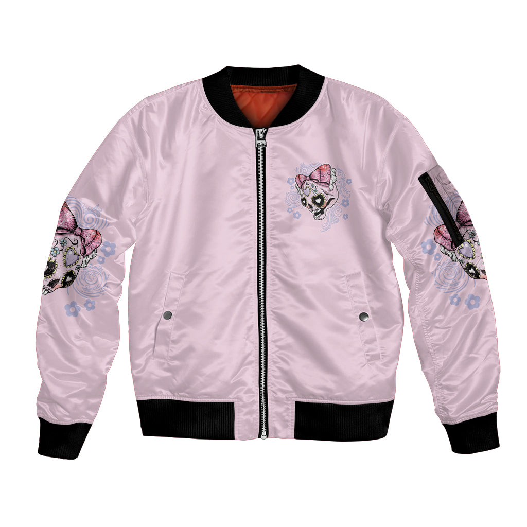 Don't Try To Figure Me Out Sleeve Zip Bomber Jacket - Wonder Print Shop