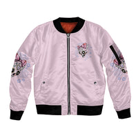 Don't Try To Figure Me Out Sleeve Zip Bomber Jacket - Wonder Print Shop