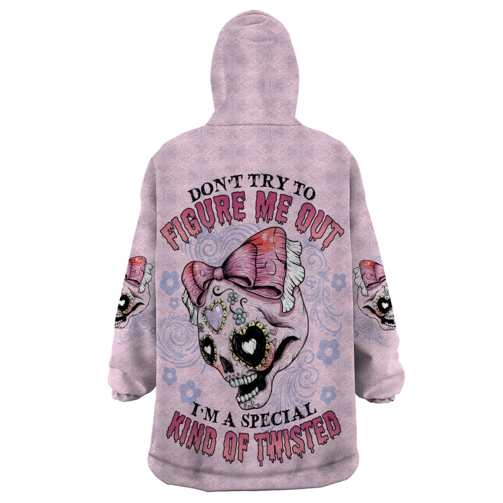 Don't Try To Figure Me Out Wearable Blanket Hoodie - Wonder Print Shop