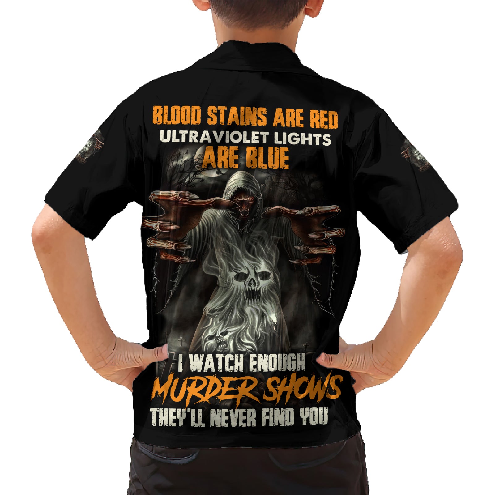 They'll Never Find You Kid Hawaiian Shirt - Wonder Print Shop