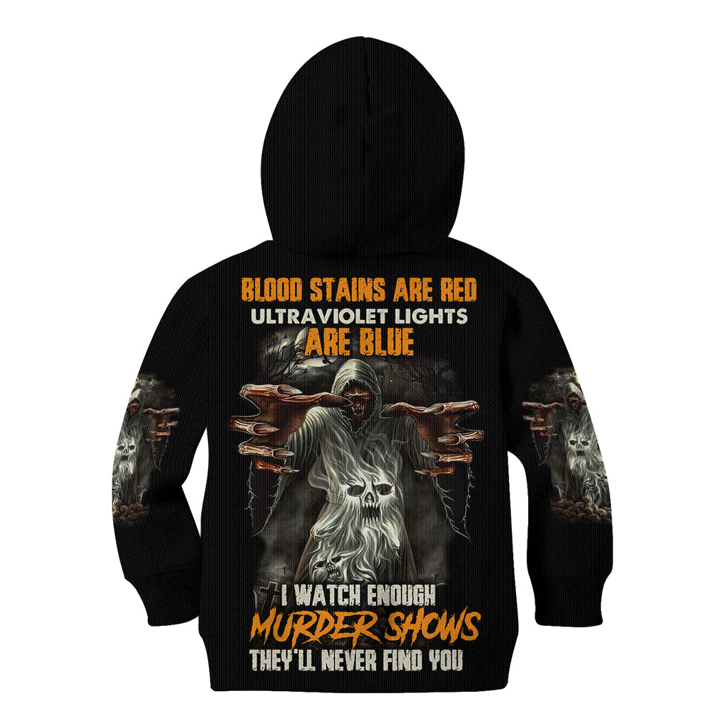 They'll Never Find You Kid Hoodie - Wonder Print Shop