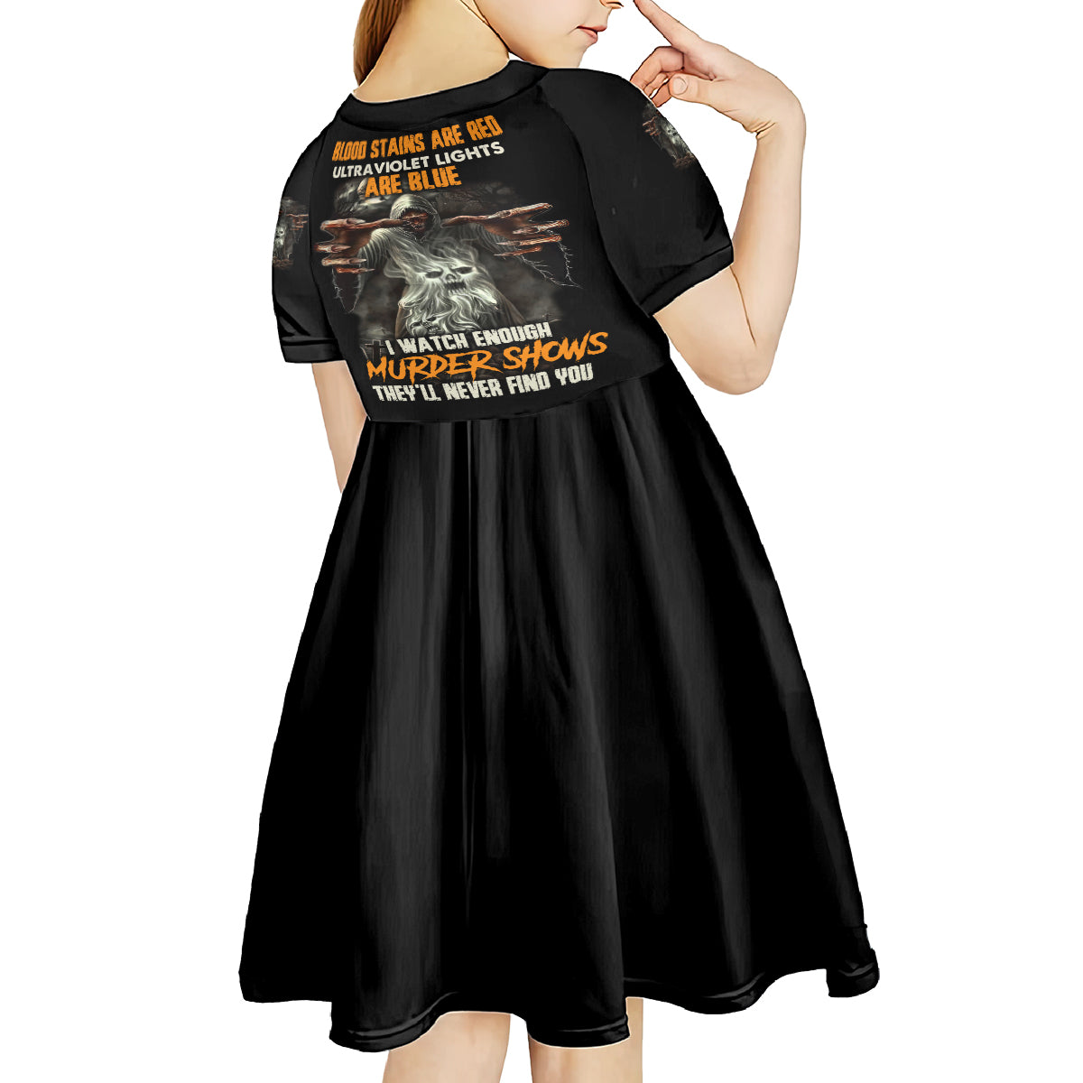 They'll Never Find You Kid Short Sleeve Dress - Wonder Print Shop