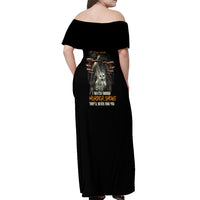 They'll Never Find You Off Shoulder Maxi Dress - Wonder Print Shop