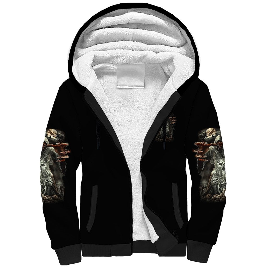 They'll Never Find You Sherpa Hoodie - Wonder Print Shop