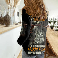 They'll Never Find You Women Casual Shirt - Wonder Print Shop