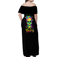 Yes I'm A B But Not Yours Family Matching Off Shoulder Maxi Dress and Hawaiian Shirt - Wonder Print Shop