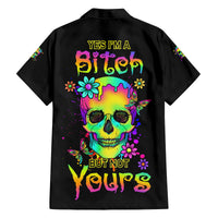 Yes I'm A B But Not Yours Family Matching Off Shoulder Short Dress and Hawaiian Shirt - Wonder Print Shop