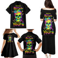 Yes I'm A B But Not Yours Family Matching Puletasi Dress and Hawaiian Shirt - Wonder Print Shop