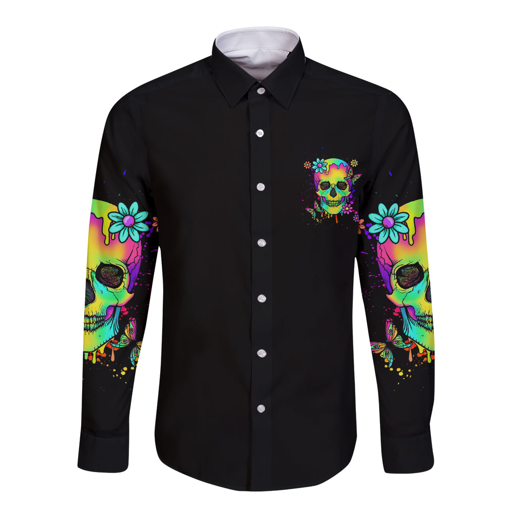 Yes I'm A B But Not Yours Long Sleeve Button Shirt - Wonder Print Shop