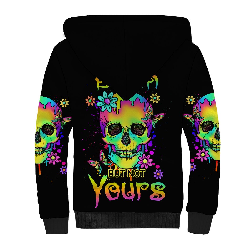 Yes I'm A B But Not Yours Sherpa Hoodie - Wonder Print Shop