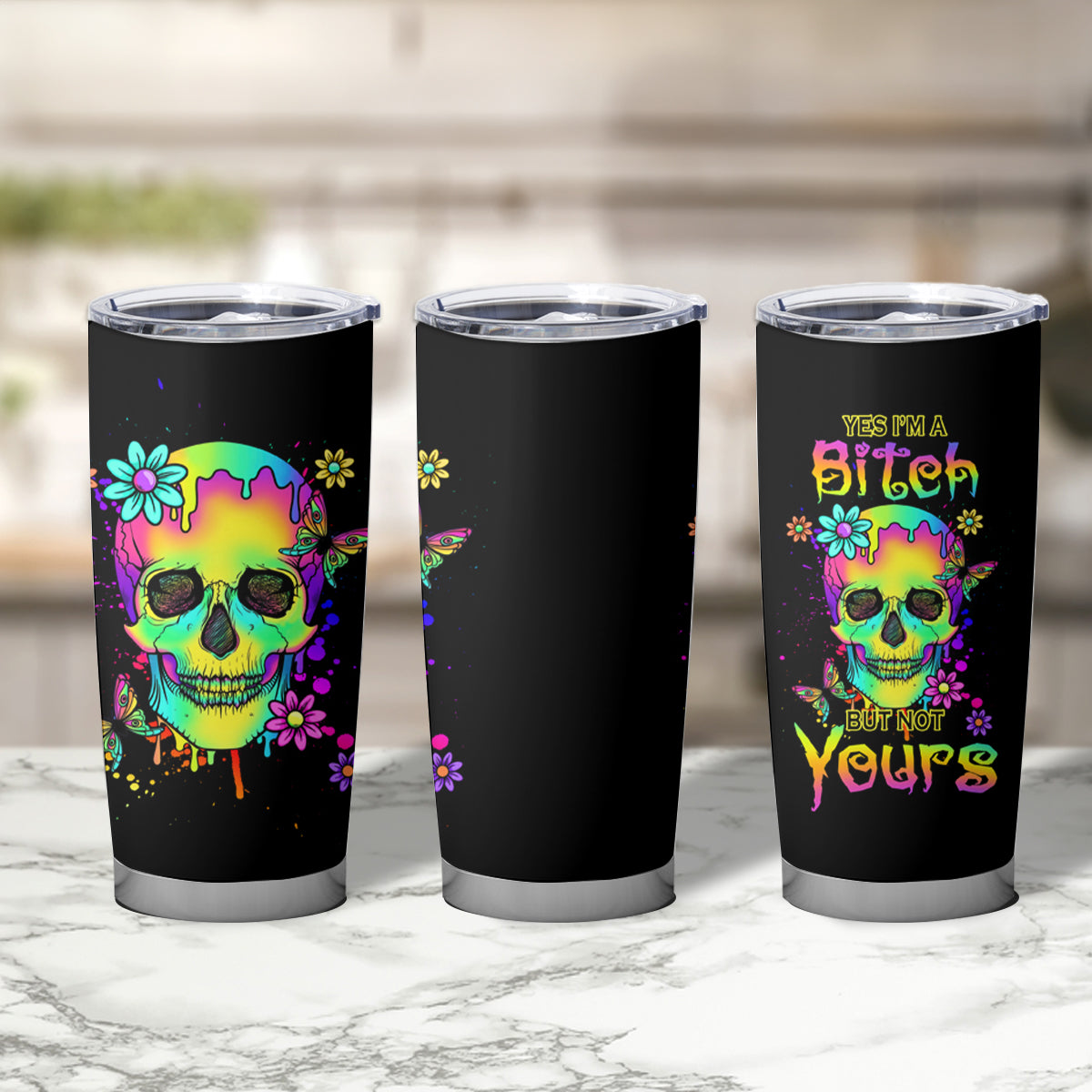 Yes I'm A B But Not Yours Tumbler Cup - Wonder Print Shop