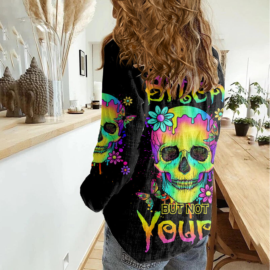 Yes I'm A B But Not Yours Women Casual Shirt - Wonder Print Shop