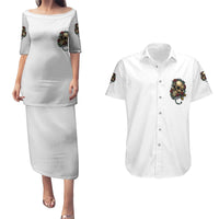 Underestimate Me That'll Be Fun Couples Matching Puletasi Dress and Hawaiian Shirt - Wonder Print Shop