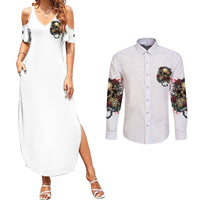 Underestimate Me That'll Be Fun Couples Matching Summer Maxi Dress and Long Sleeve Button Shirt - Wonder Print Shop