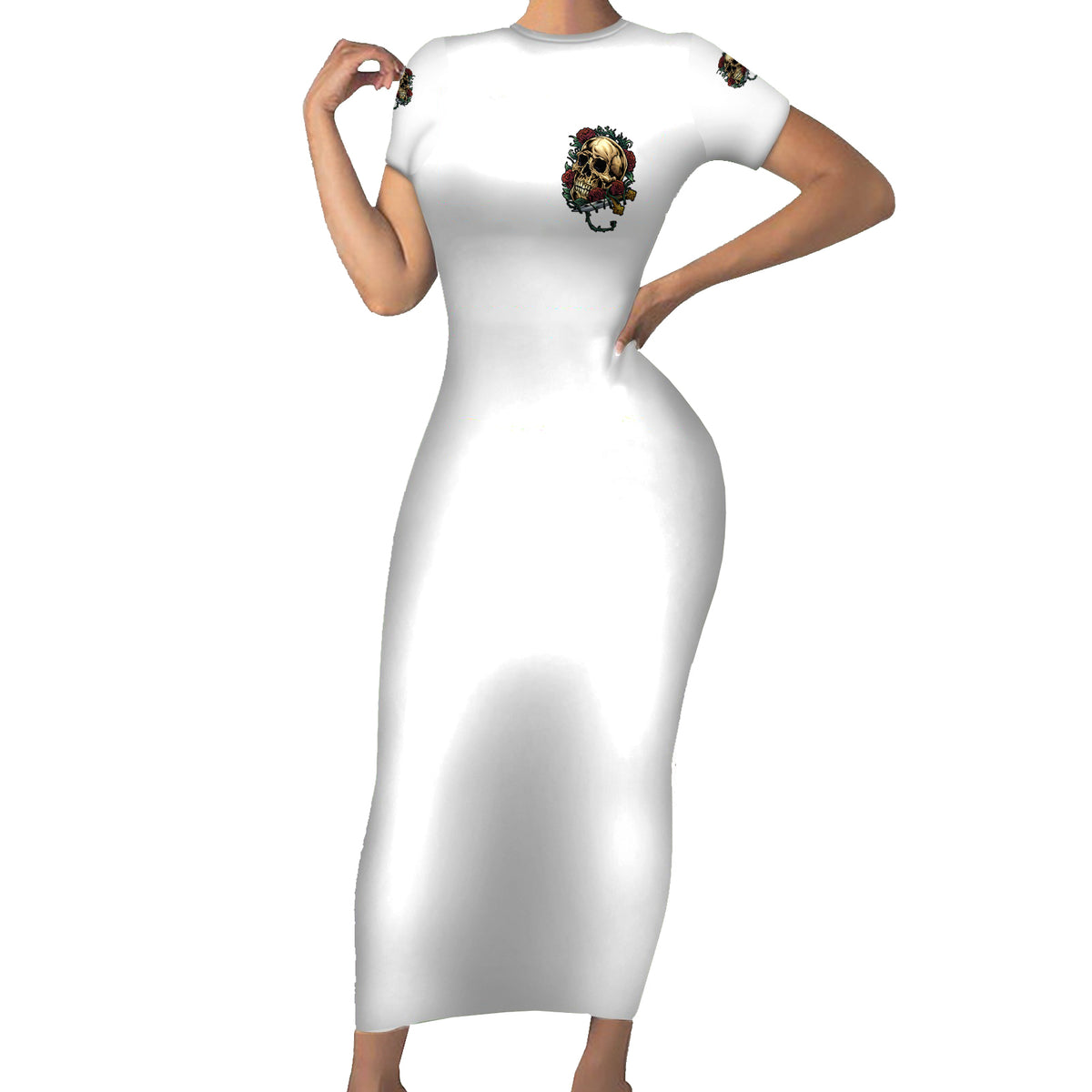 Underestimate Me That'll Be Fun Family Matching Short Sleeve Bodycon Dress and Hawaiian Shirt - Wonder Print Shop