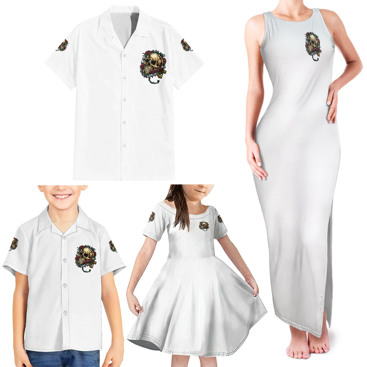 Underestimate Me That'll Be Fun Family Matching Tank Maxi Dress and Hawaiian Shirt - Wonder Print Shop