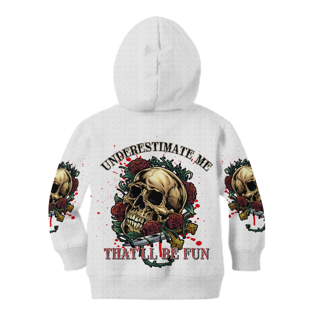 Underestimate Me That'll Be Fun Kid Hoodie - Wonder Print Shop