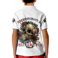Underestimate Me That'll Be Fun Kid Polo Shirt - Wonder Print Shop